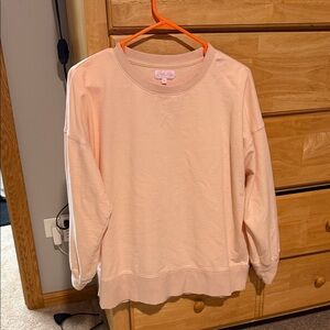 Pink Lily Soft Blush Crew Neck Sweater